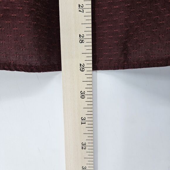 Jhane Barnes Shirt Mens 2XB Button Up Cotton Maroon Abstract Long Sleeve Big - Picture 7 of 11